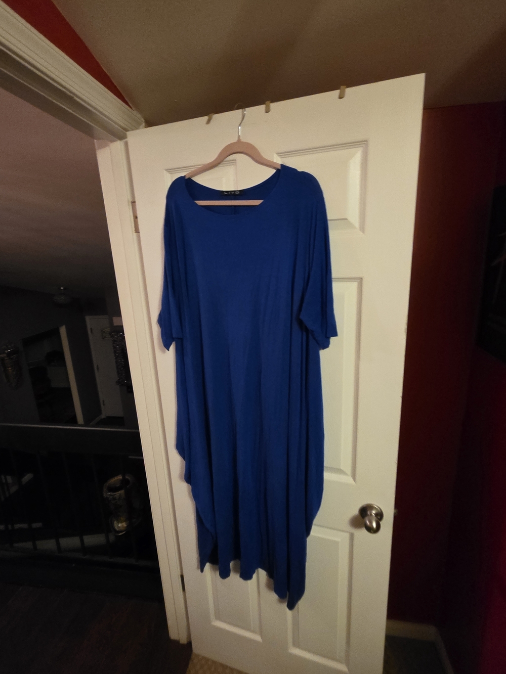 Flowing Royal Blue Maxi Dress with Relaxed Fit